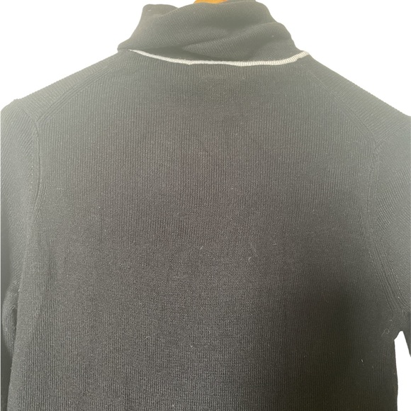 👑 Stylish and preppy black turtleneck with white stripes size S. - Picture 4 of 6